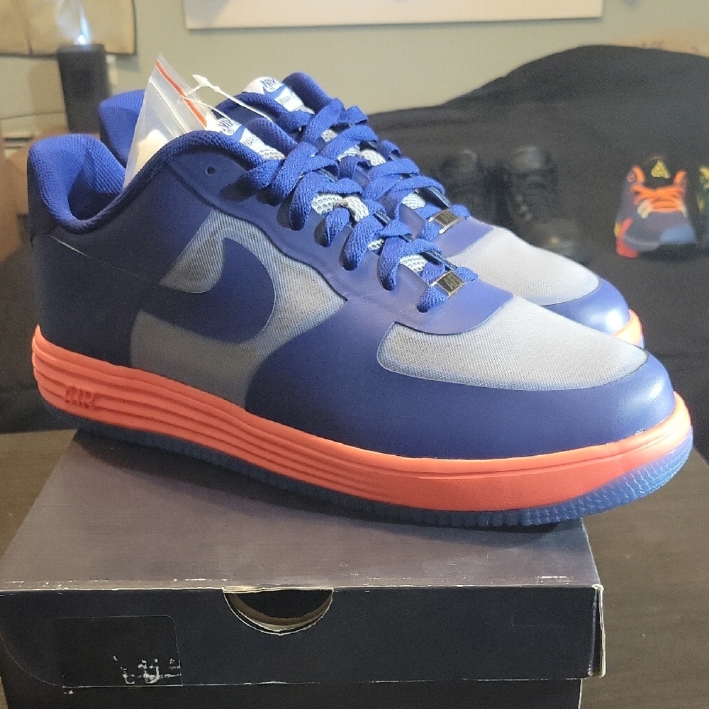 Nike Lunar Force 1 Fuse Leather "Deep Royal Blue" (2013) Mens 13 NEW W/OG BOX - Picture 3 of 11